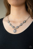 Paparazzi Desert Dreamin - Silver - Natural Gray Stone - Double Chain Necklace & Earrings - Glitzygals5dollarbling Paparazzi Boutique 