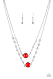 Paparazzi Colorfully Charming Red Necklace - Glitzygals5dollarbling Paparazzi Boutique 