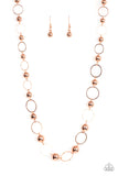 Metro Milestone Copper ~ Paparazzi Necklace - Glitzygals5dollarbling Paparazzi Boutique 