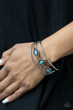 Desert Diamondback Blue ~ Paparazzi Bracelet - Glitzygals5dollarbling Paparazzi Boutique 