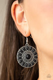 Paparazzi Desert Palette - Black Stone - Silver Frame Earrings - Glitzygals5dollarbling Paparazzi Boutique 