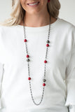 Paparazzi Fashion Fad Red Necklace - Glitzygals5dollarbling Paparazzi Boutique 