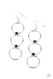 Refined Society - black - Paparazzi earrings - Glitzygals5dollarbling Paparazzi Boutique 