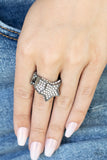 Here Come The Fireworks Black ~ Paparazzi Ring - Glitzygals5dollarbling Paparazzi Boutique 