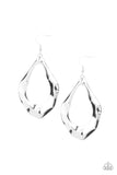 Paparazzi Industrial Imperfection - Silver - Hammered Teardrop - Earrings - Glitzygals5dollarbling Paparazzi Boutique 