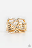 Paparazzi High Rollin’ Gold Ring - Glitzygals5dollarbling Paparazzi Boutique 