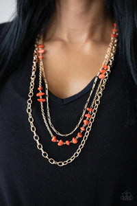 Paparazzi Artisanal Abundance - Orange - Necklace & Earrings - Glitzygals5dollarbling Paparazzi Boutique 