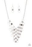 Paparazzi Net Result - Silver - Necklace & Earrings - Glitzygals5dollarbling Paparazzi Boutique 