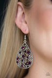 Paparazzi Certainly Courtier Purple Earrings - Glitzygals5dollarbling Paparazzi Boutique 