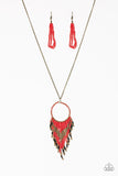 Paparazzi Badlands Beauty- Red Necklace - Glitzygals5dollarbling Paparazzi Boutique 