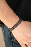 Grit and Grease - brown - Paparazzi mens unisex bracelet - Glitzygals5dollarbling Paparazzi Boutique 