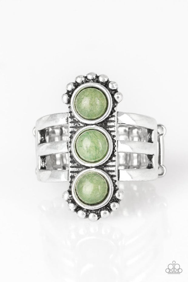 Paparazzi “Rio Trio” Green Ring - Glitzygals5dollarbling Paparazzi Boutique 