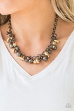Paparazzi Building My Brand - Black - Faceted Copper, Gold, Gunmetal Beads - Necklace & Earrings - Glitzygals5dollarbling Paparazzi Boutique 