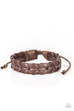 Paparazzi Navy Nautical - Brown - Leather - Sliding Knot Bracelet - Glitzygals5dollarbling Paparazzi Boutique 