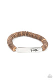 Paparazzi Full Faith - Brown - Inspirational Bracelet - Glitzygals5dollarbling Paparazzi Boutique 