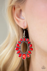 Paparazzi Fashionista Flavor - Red Earrings - Glitzygals5dollarbling Paparazzi Boutique 