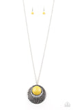 Paparazzi Medallion Meadow Yellow Necklace - Glitzygals5dollarbling Paparazzi Boutique 