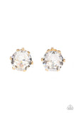 Paparazzi Delicately Dainty Gold Post Earrings Cubic Zirconia - Glitzygals5dollarbling Paparazzi Boutique 