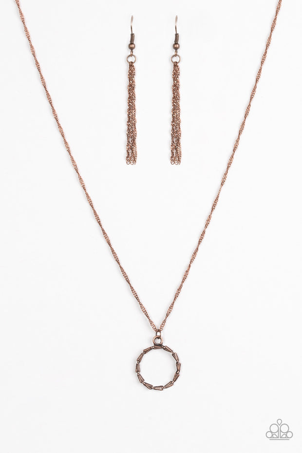 Simply Simple Copper Necklace - Glitzygals5dollarbling Paparazzi Boutique 