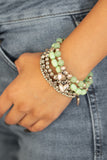 Paparazzi No Charm Done Green Bracelet - Glitzygals5dollarbling Paparazzi Boutique 