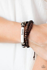 Paparazzi Bracelet ~ Let Faith Be Your Guide - Brown - Glitzygals5dollarbling Paparazzi Boutique 