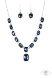Paparazzi The Right To Remain Sparkly - Blue Gems - Silver Necklace and matching Earrings - Glitzygals5dollarbling Paparazzi Boutique 
