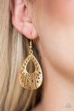 Alpha Amazon Teardrop Gold Earrings Paparazzi - Glitzygals5dollarbling Paparazzi Boutique 