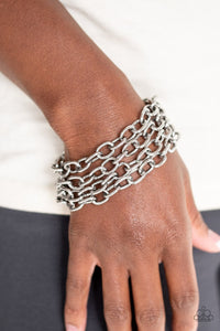 Paparazzi Fast Ball - Silver Bracelet - Glitzygals5dollarbling Paparazzi Boutique 