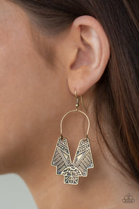 Alternative Artifacts - brass - Paparazzi earrings - Glitzygals5dollarbling Paparazzi Boutique 