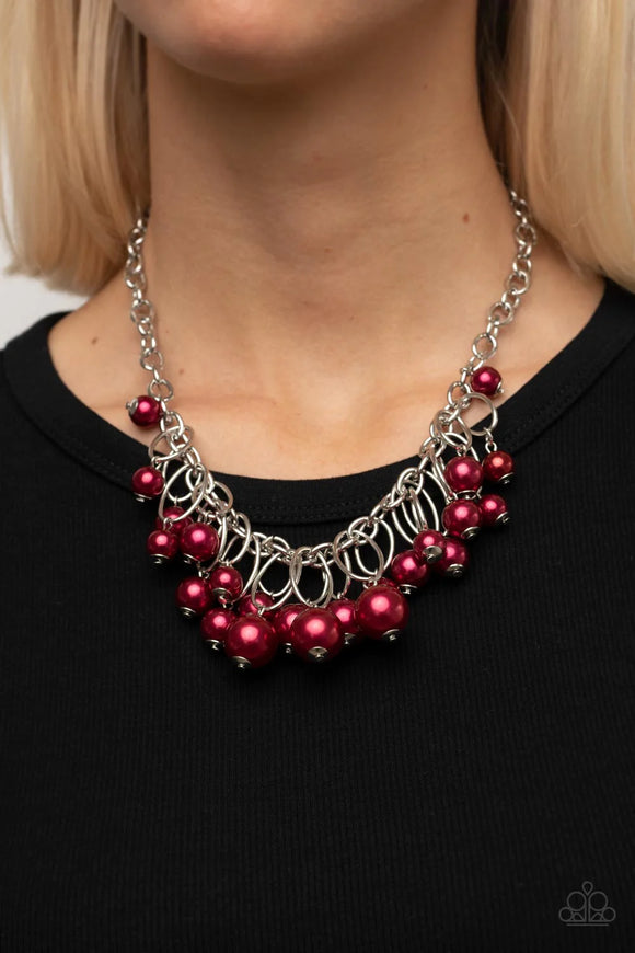 Powerhouse Pose Red ~ Paparazzi Necklace - Glitzygals5dollarbling Paparazzi Boutique 