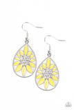 Paparazzi Floral Morals Yellow Earrings - Glitzygals5dollarbling Paparazzi Boutique 