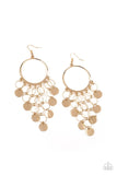Take a CHIME Out - gold - Paparazzi earrings - Glitzygals5dollarbling Paparazzi Boutique 