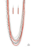 Industrial Vibrance - orange - Paparazzi necklace - Glitzygals5dollarbling Paparazzi Boutique 