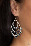 Break Out In TIERS - blue - Paparazzi earrings - Glitzygals5dollarbling Paparazzi Boutique 