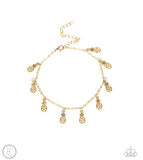 Paparazzi Sand and Sunshine Gold Pineapple Anklet - Glitzygals5dollarbling Paparazzi Boutique 