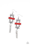 Paparazzi Mind, Body, and SEOUL - Red - Earrings - Glitzygals5dollarbling Paparazzi Boutique 