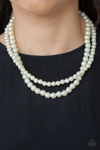 Paparazzi Woman Of The Century - White Pearls - Two Strands - Necklace & Earrings - Glitzygals5dollarbling Paparazzi Boutique 