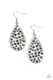 Paparazzi Call Me Ms. Universe Silver Hematite Earring - Glitzygals5dollarbling Paparazzi Boutique 