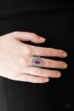 Paparazzi Blooming Fireworks - Pink Marquise Rhinestone - Silver Ring - Glitzygals5dollarbling Paparazzi Boutique 