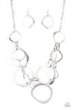 Paparazzi Salvage Yard - Silver Life of the Party Exclusive Necklace - Glitzygals5dollarbling Paparazzi Boutique 