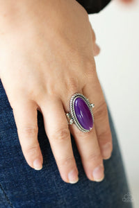 Paparazzi Oval Oasis - Purple - Ring - Glitzygals5dollarbling Paparazzi Boutique 