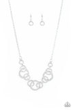 Paparazzi Going In Circles - Silver - Necklace & Earrings - Glitzygals5dollarbling Paparazzi Boutique 