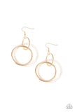 Paparazzi Circus Circuit - Gold Hoops - Clear Hoops - Gold Earrings - Glitzygals5dollarbling Paparazzi Boutique 