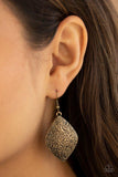 Paparazzi Earring ~ Flauntable Florals - Brass - Glitzygals5dollarbling Paparazzi Boutique 