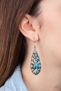 Fantastically Fanciful - blue - Paparazzi earrings - Glitzygals5dollarbling Paparazzi Boutique 