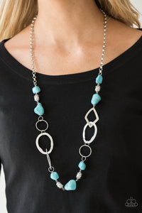 PAPARAZZI NECKLACE THATS TERRA-IFIC! - BLUE Turquoise Silver - Glitzygals5dollarbling Paparazzi Boutique 