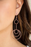 Paparazzi Chic Circles - Copper - Earrings - Glitzygals5dollarbling Paparazzi Boutique 
