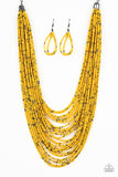 Paparazzi Rio Rainforest - Yellow Seed Bead Necklace - Glitzygals5dollarbling Paparazzi Boutique 