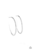 Paparazzi HOOP, Line, and Sinker - Silver Earrings - Glitzygals5dollarbling Paparazzi Boutique 