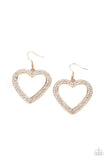 Paparazzi Earring ~ GLISTEN To Your Heart - Gold - Glitzygals5dollarbling Paparazzi Boutique 
